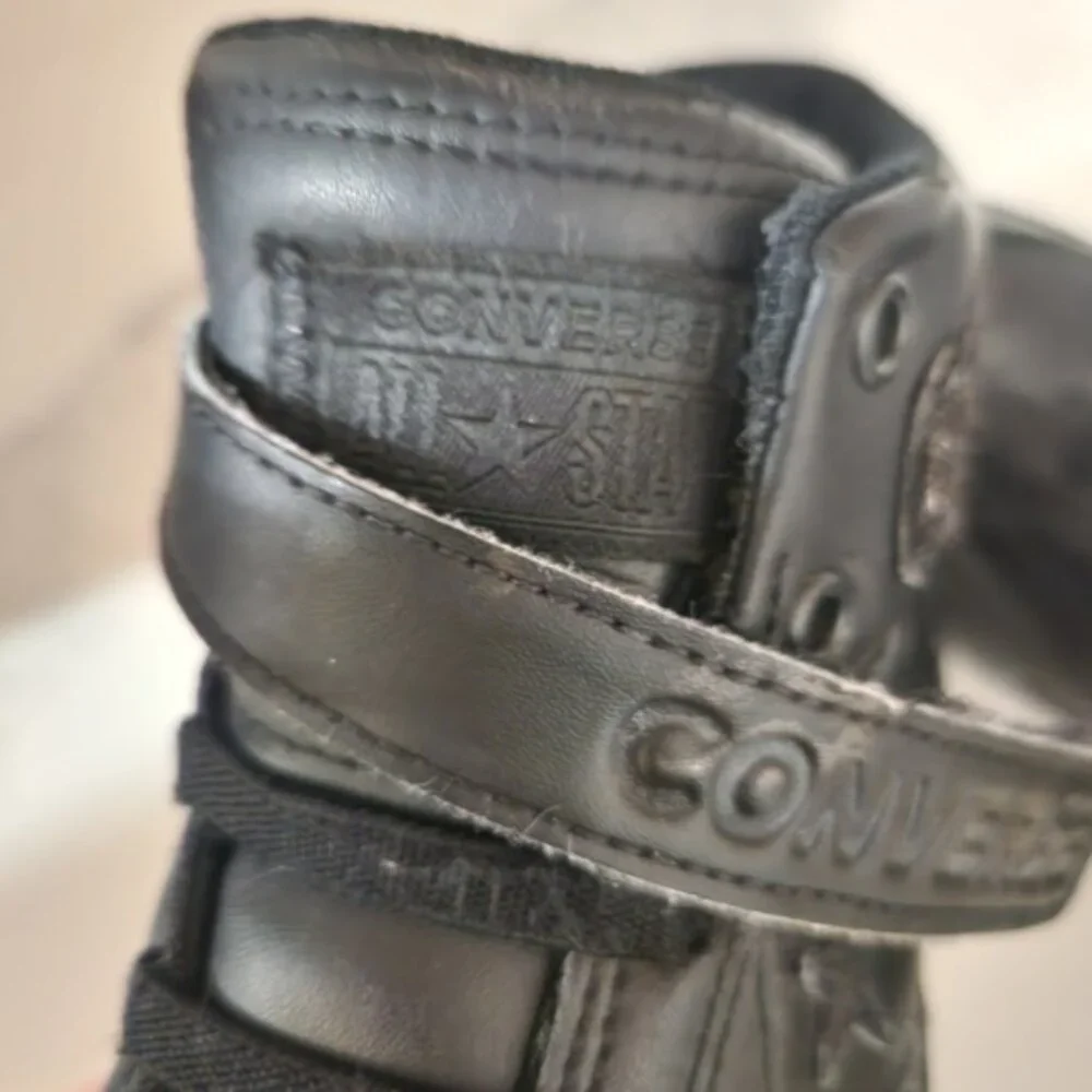 Converse Pro Blaze Strap Youth Leather High Top‎ Sneakers Black US 3